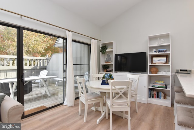 interior space with vaulted ceiling