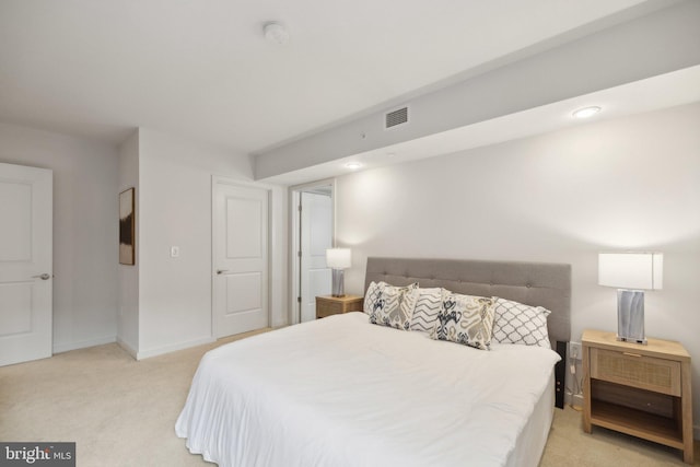 view of carpeted bedroom