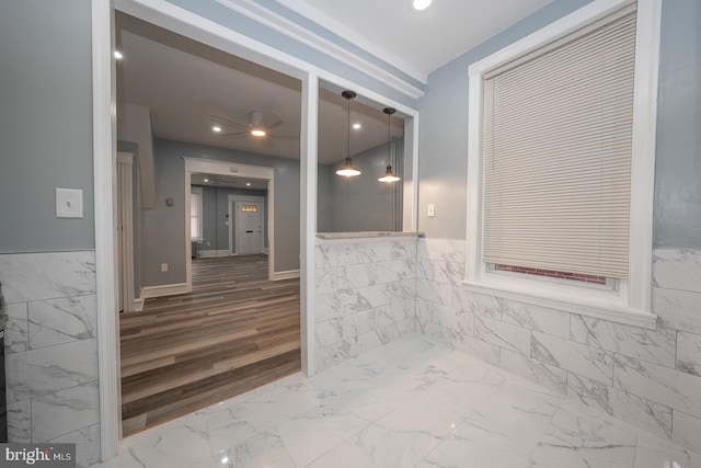 bathroom featuring hardwood / wood-style floors