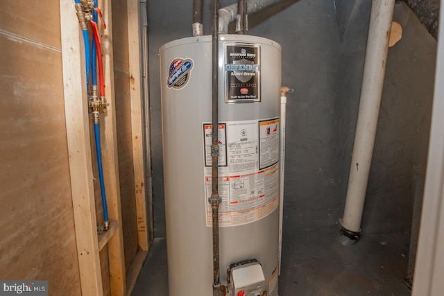 utilities featuring gas water heater