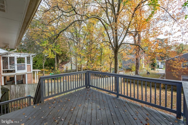 view of wooden terrace