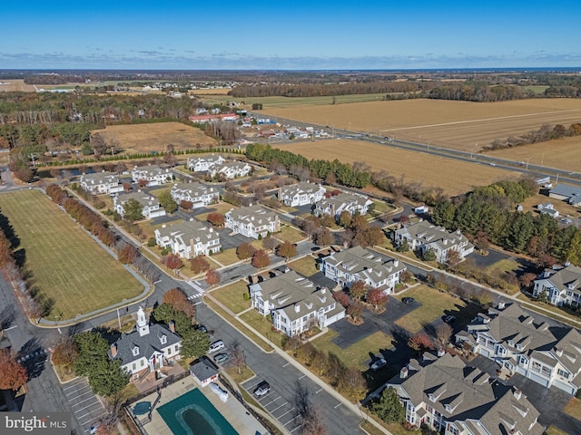 aerial view featuring a rural view