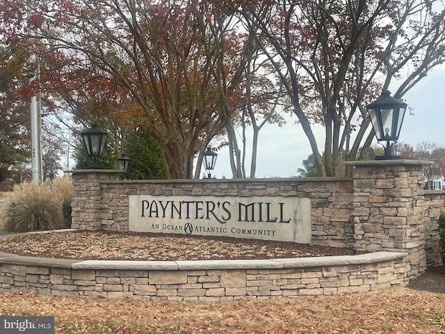 view of community sign