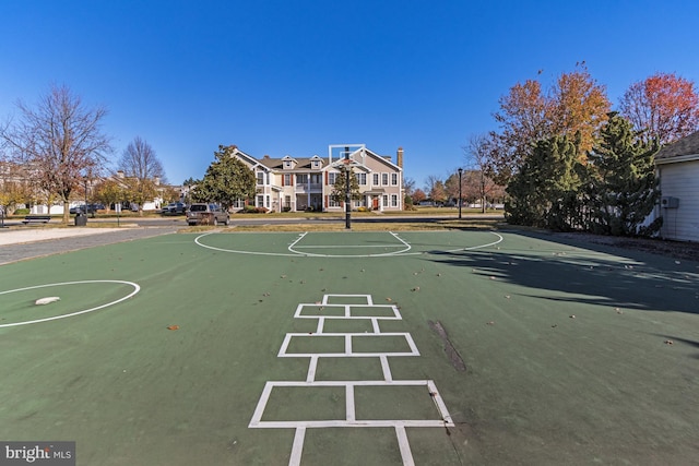 view of basketball court