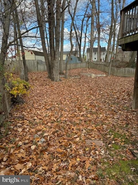 view of yard featuring a deck