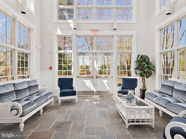 view of sunroom