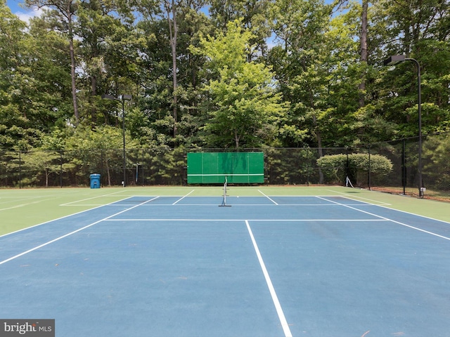 view of tennis court