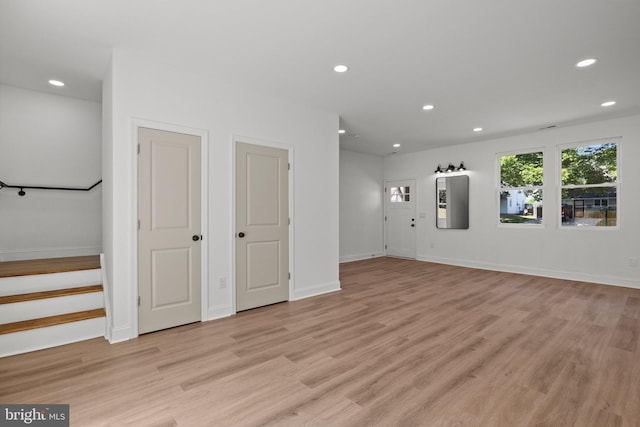 interior space featuring light hardwood / wood-style floors