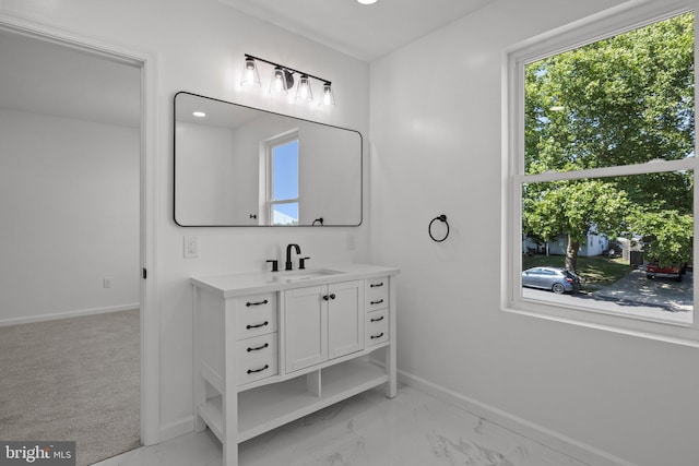 bathroom with vanity