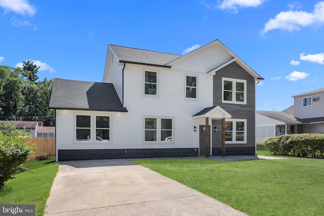 view of property with a front yard