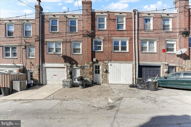 exterior space featuring a garage