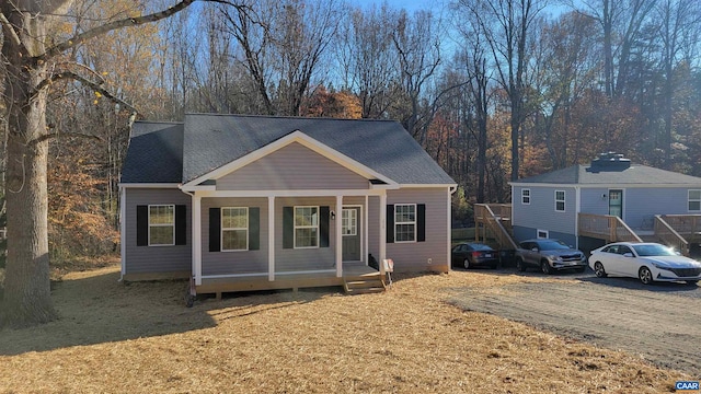 view of front of home with covered porch