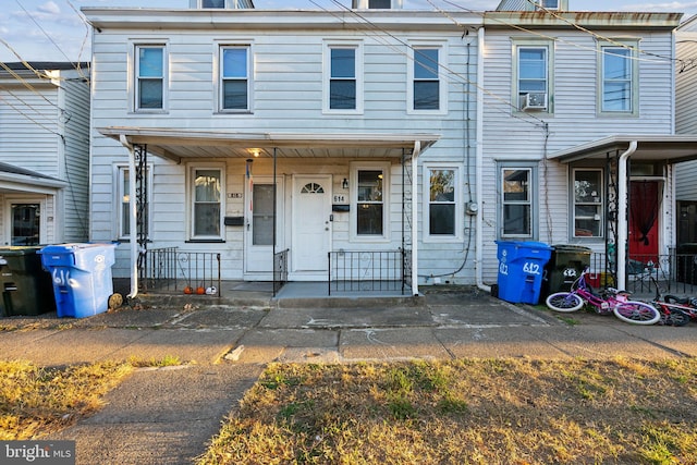 view of property with a porch