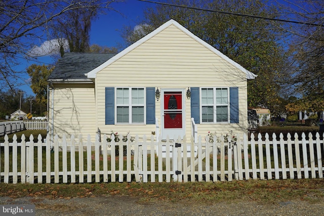 view of bungalow