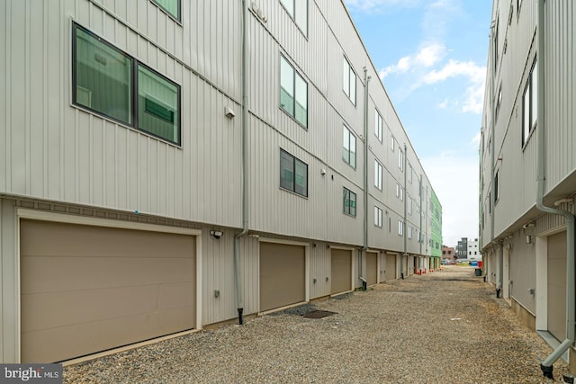 view of property with a garage