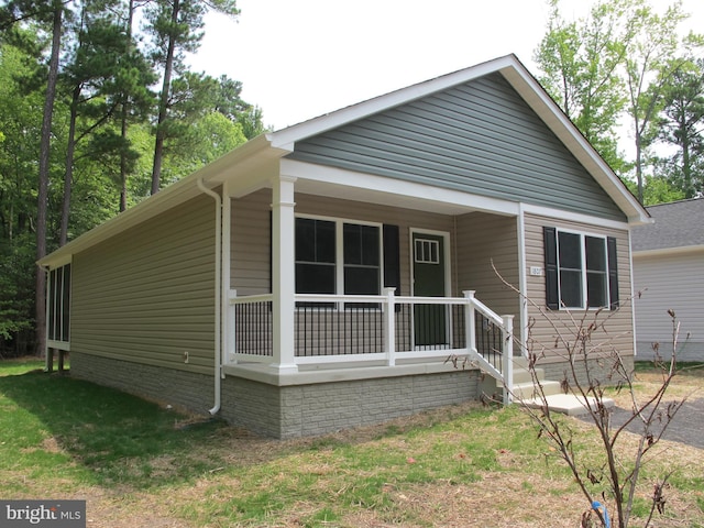 view of front of house with a porch