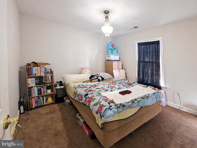 view of carpeted bedroom