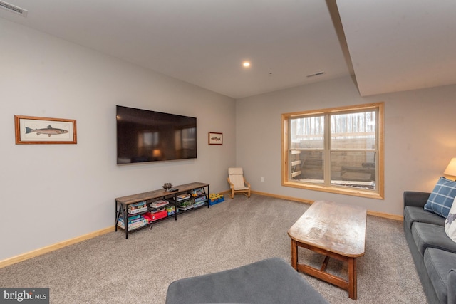 view of carpeted living room