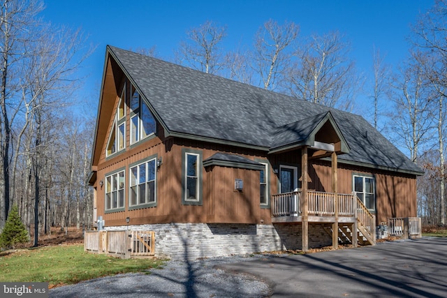 exterior space with a porch