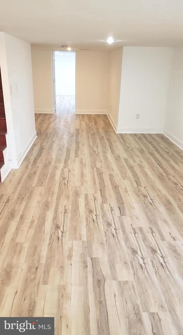 interior space featuring light wood-type flooring