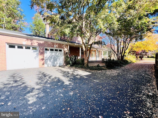 view of front of home featuring a garage