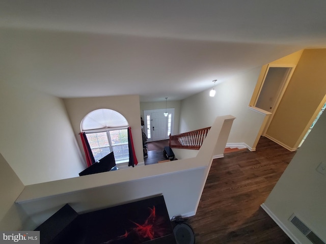 interior space featuring dark hardwood / wood-style floors