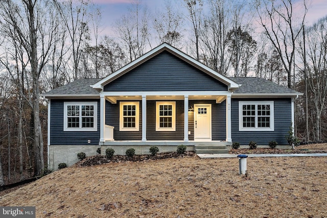 view of front of house featuring a porch