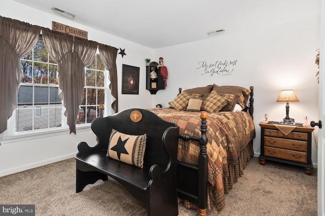 view of carpeted bedroom