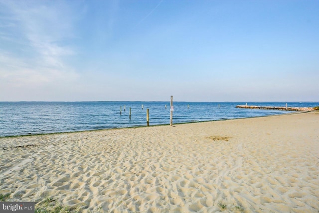 water view with a view of the beach