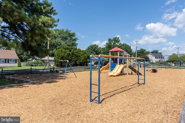 view of jungle gym