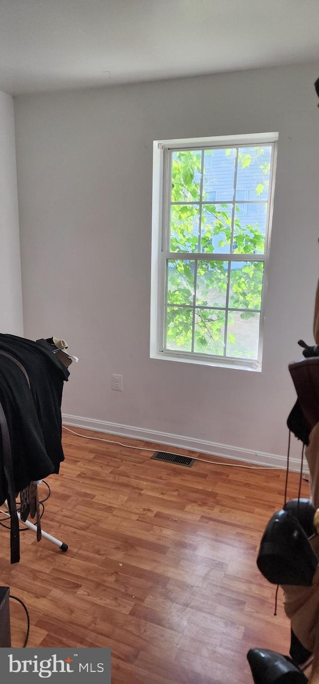 miscellaneous room with light hardwood / wood-style flooring