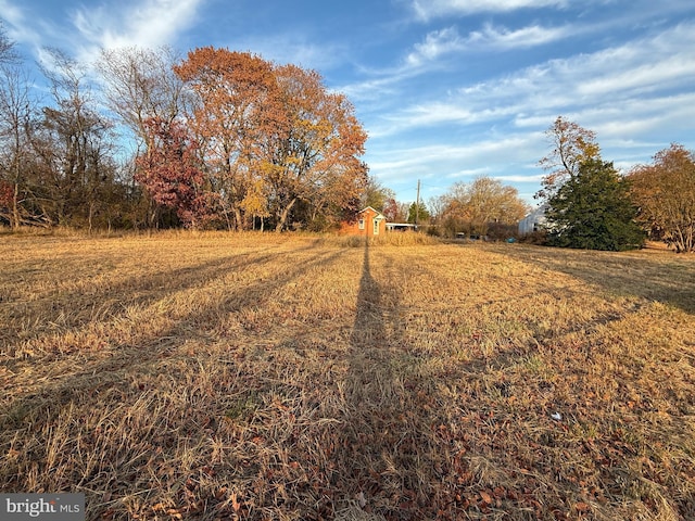 view of street with a rural view