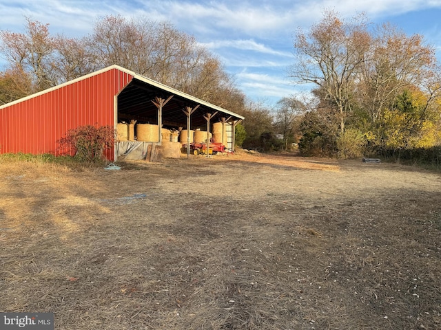 view of horse barn