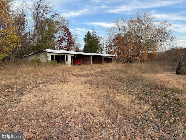 view of pole building