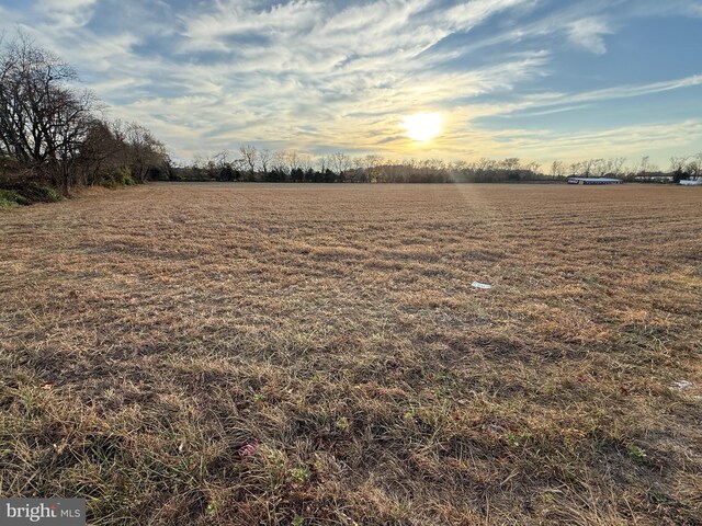 view of yard with a rural view