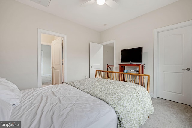 2216 Turnbuckle Ln, Woodbridge, VA 22191 - bedroom with light carpet and a ceiling fan