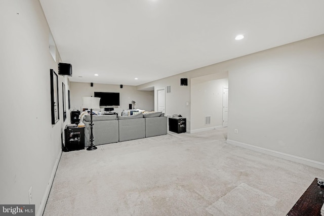 2216 Turnbuckle Ln, Woodbridge, VA 22191 - carpeted living room featuring baseboards and recessed lighting