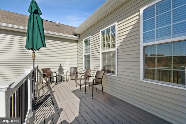 view of wooden deck