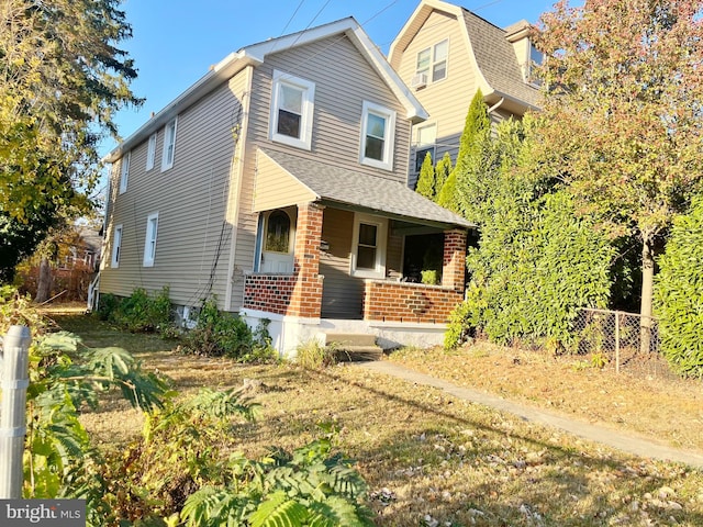 view of front of home with a porch