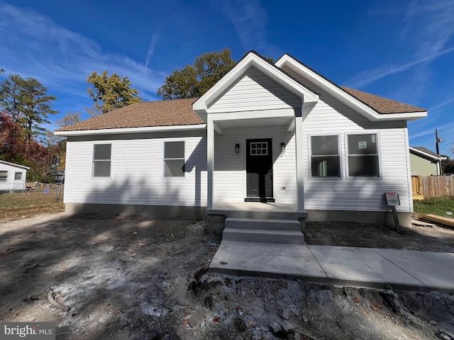 view of front of home