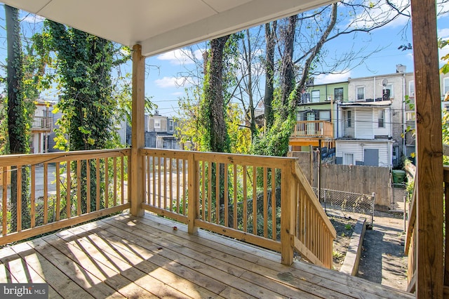 view of wooden deck