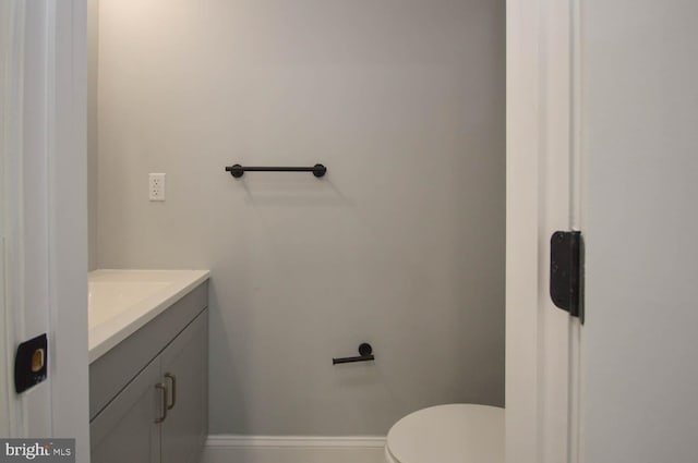 6200 Clay St NE, Washington, DC 20019 - half bath with vanity, baseboards, and toilet
