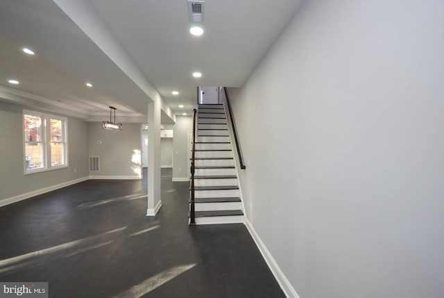 6200 Clay St NE, Washington, DC 20019 - staircase featuring baseboards and recessed lighting