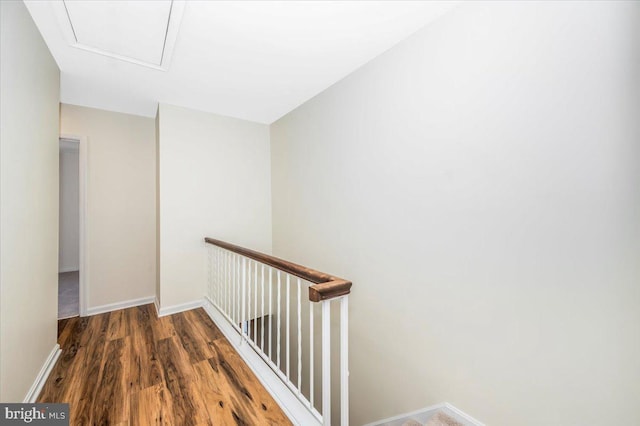 hall featuring dark hardwood / wood-style flooring