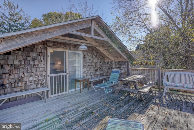 view of wooden deck