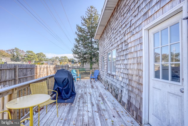 view of wooden deck