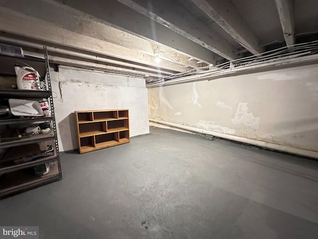 view of basement