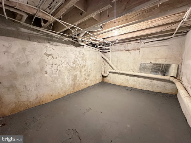 view of basement