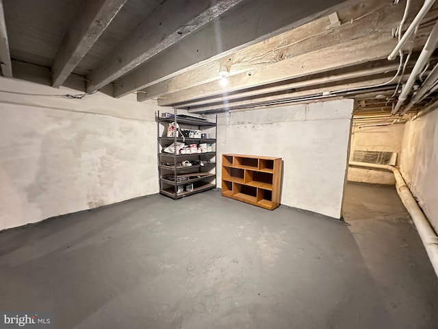 view of basement