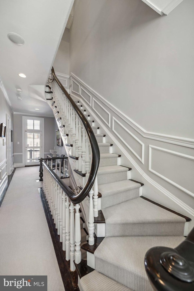 stairs with ornamental molding